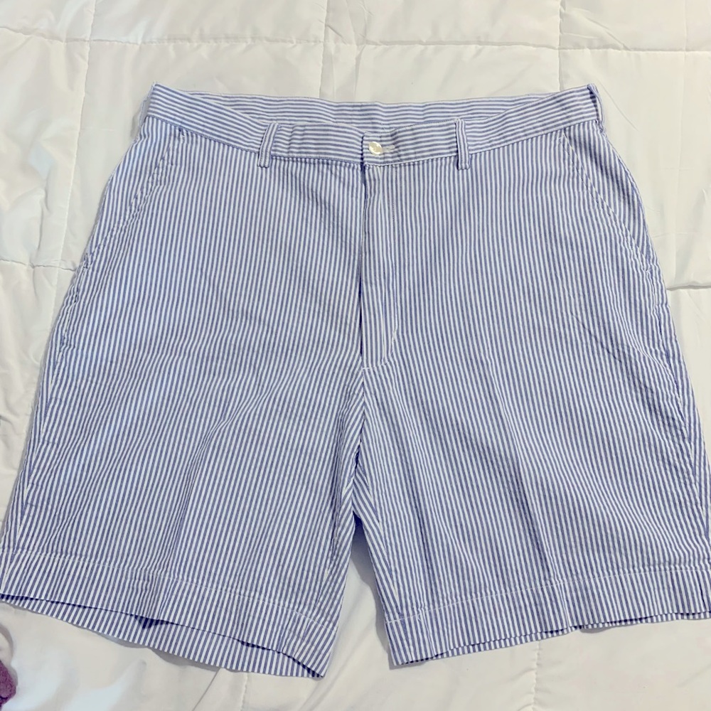 Jos A Bank Mens Seersucker Stay cool shorts Size 40